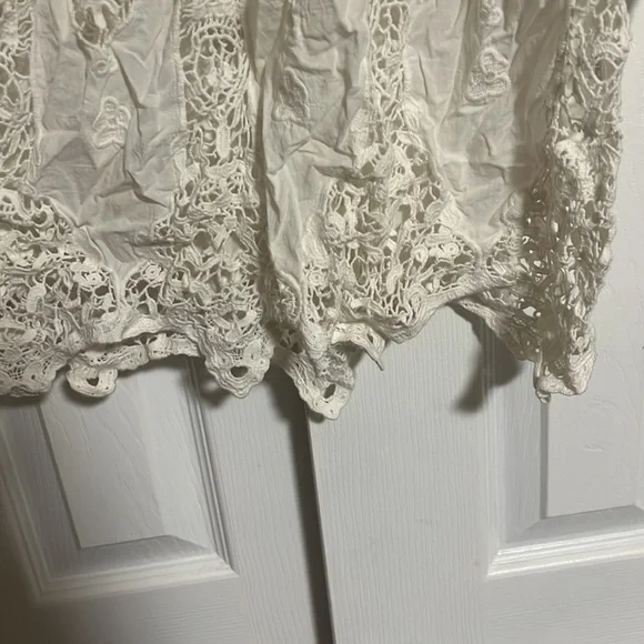 Miguelina Eyelet Knit Off Shoulder Mini Dress - Picture 4 of 7